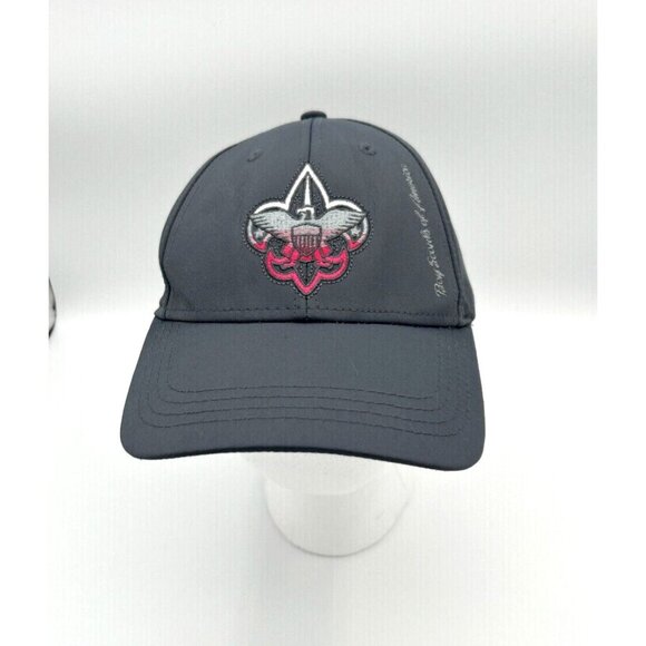 Boy Scouts of America Womens Trucker Hat Cap Hook Loop Closure Gray Pink 2015 - Picture 1 of 7